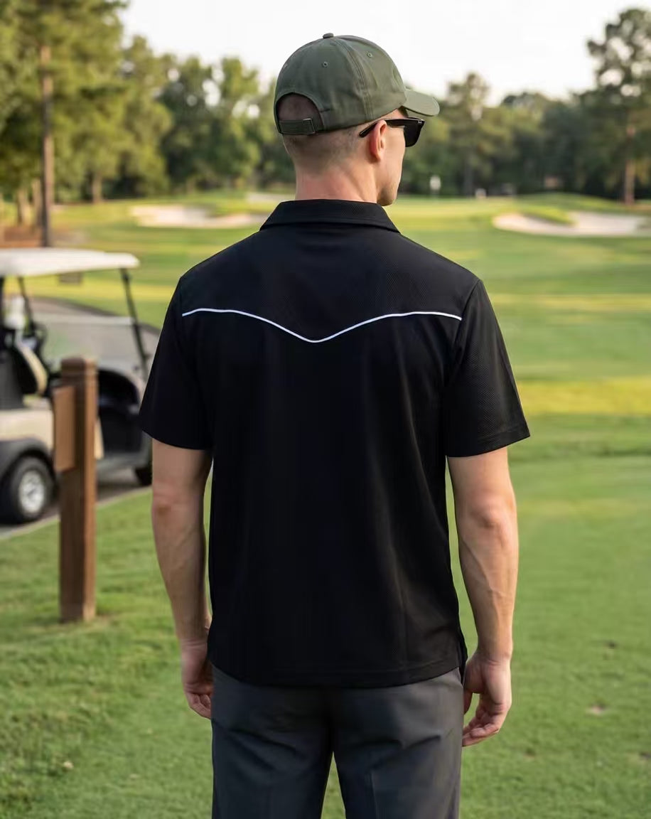 Devereux men’s Black rear model view