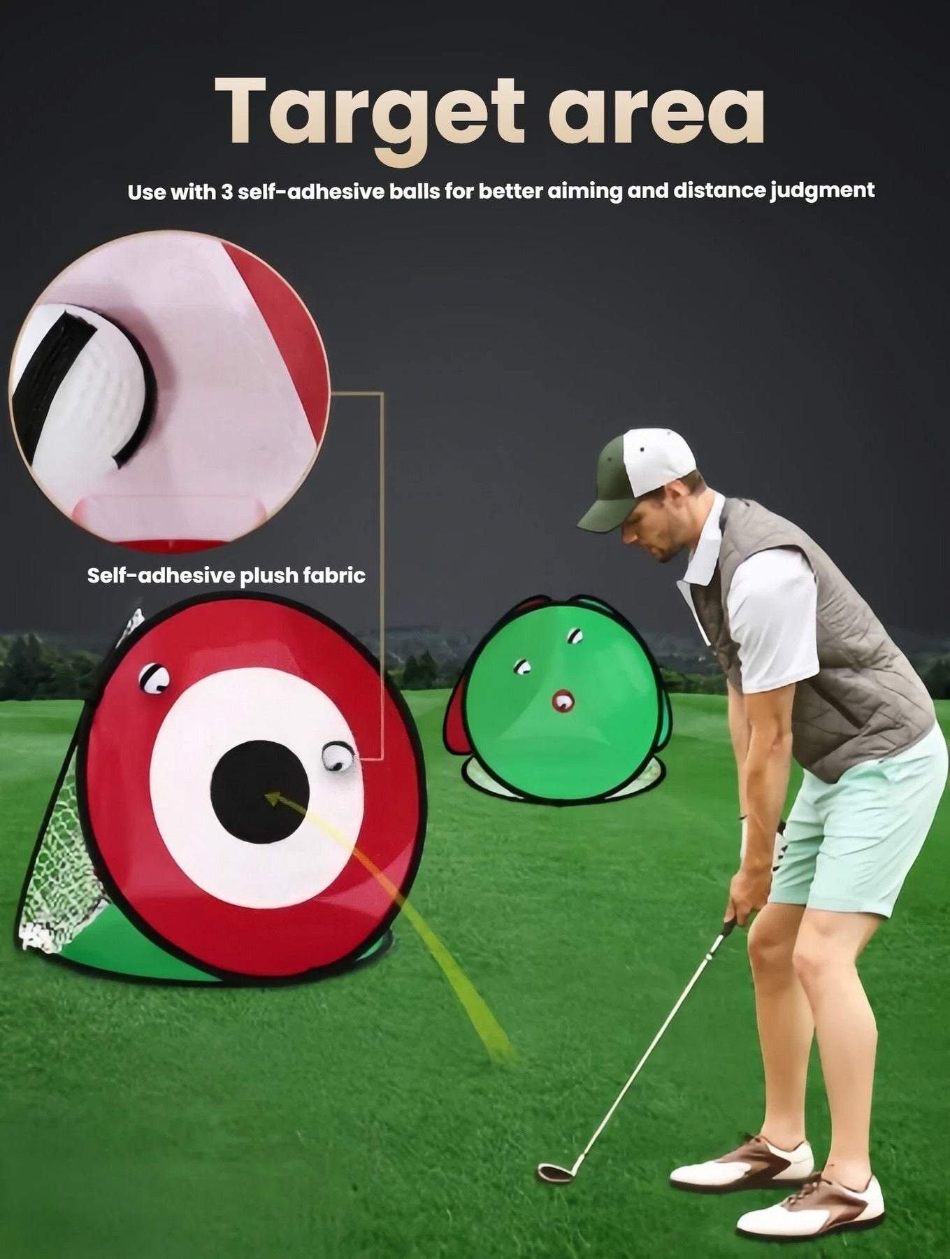 PGM practice net centre target aim panel for consistent strike line training