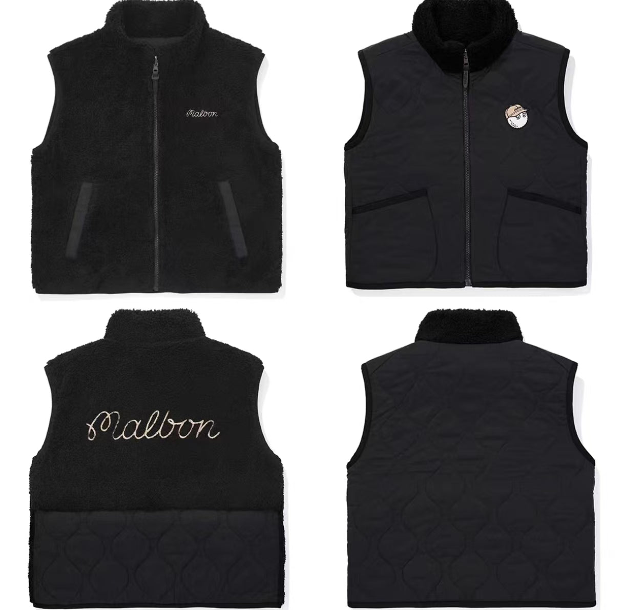 Malbon Golf Women’s Reversible Fleece Insulated Vest