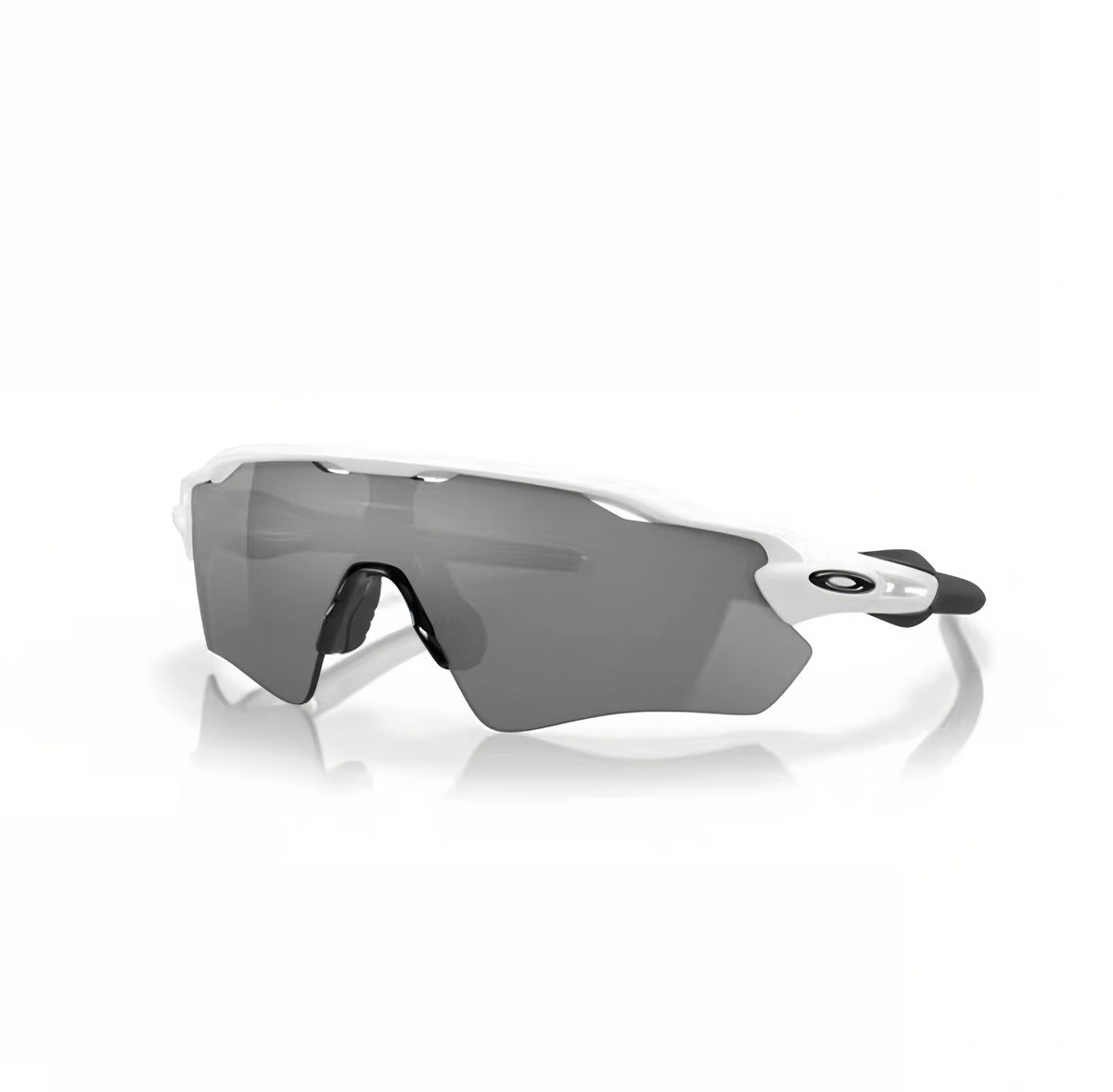 White Oakley Radar EV Path sunglasses with dark shield lens