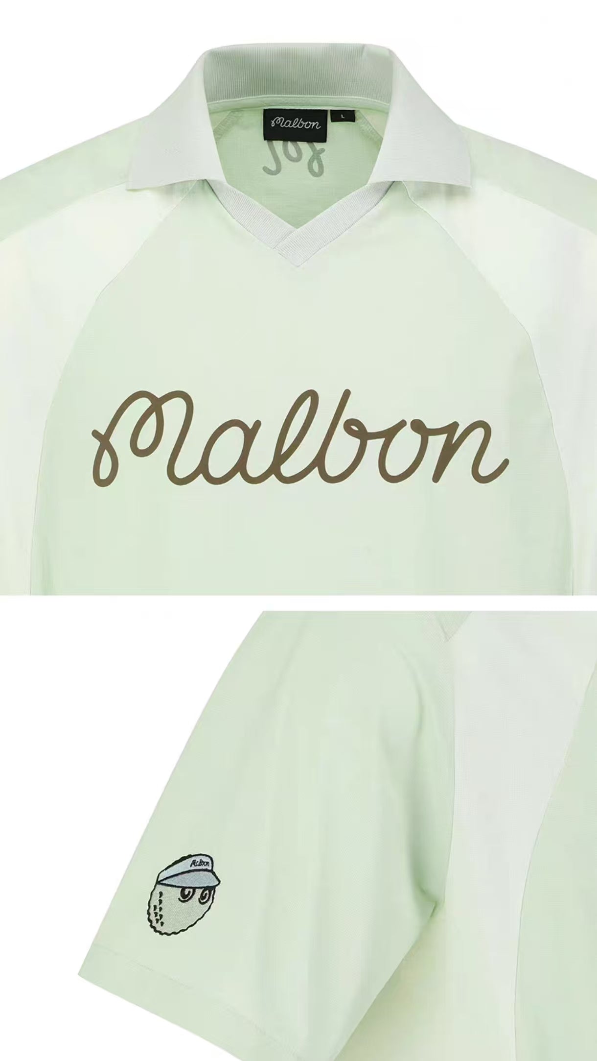 Malbon women's lightweight colour-block golf polo in Mint Green - image 3