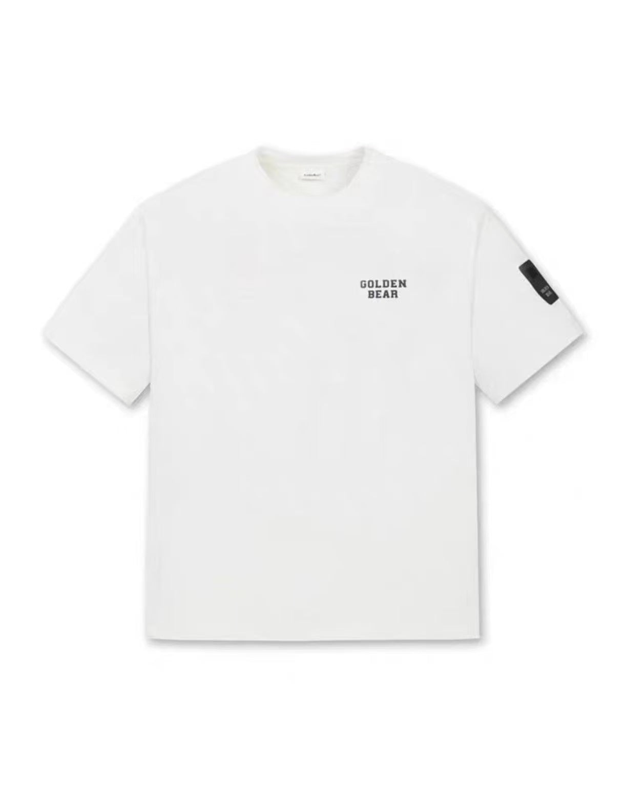 Golden Bear White graphic golf T-shirt front view