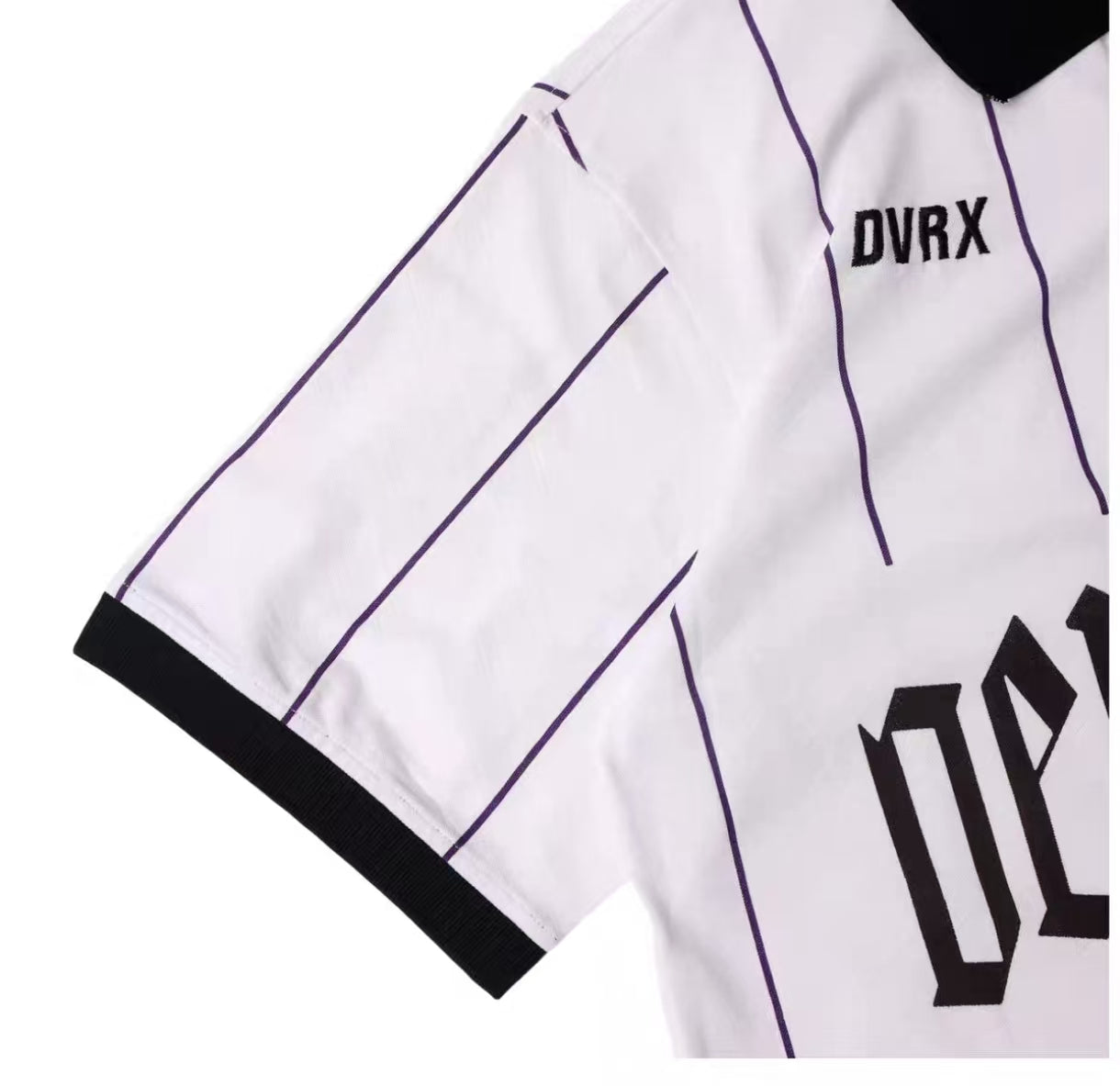 Devereux golf polo stripe pattern detail
