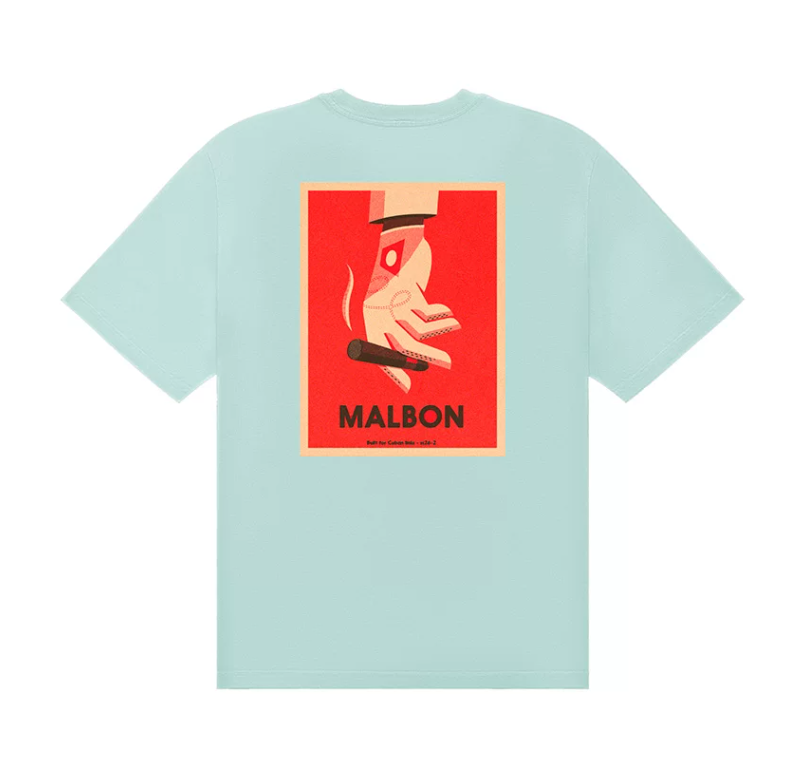 Malbon Golf Men’s Mint Green Bermuda Graphic T-Shirt