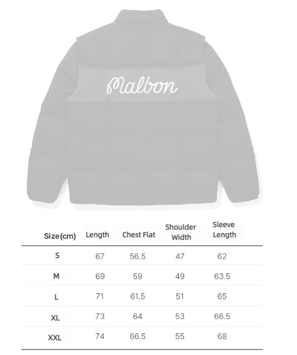 Malbon Golf Men’s Lettering Logo Thermal Down Jacket