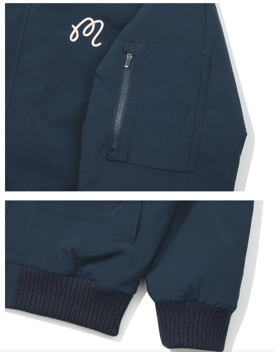 Malbon women Navy Blue women’s windproof golf jacket logo detail