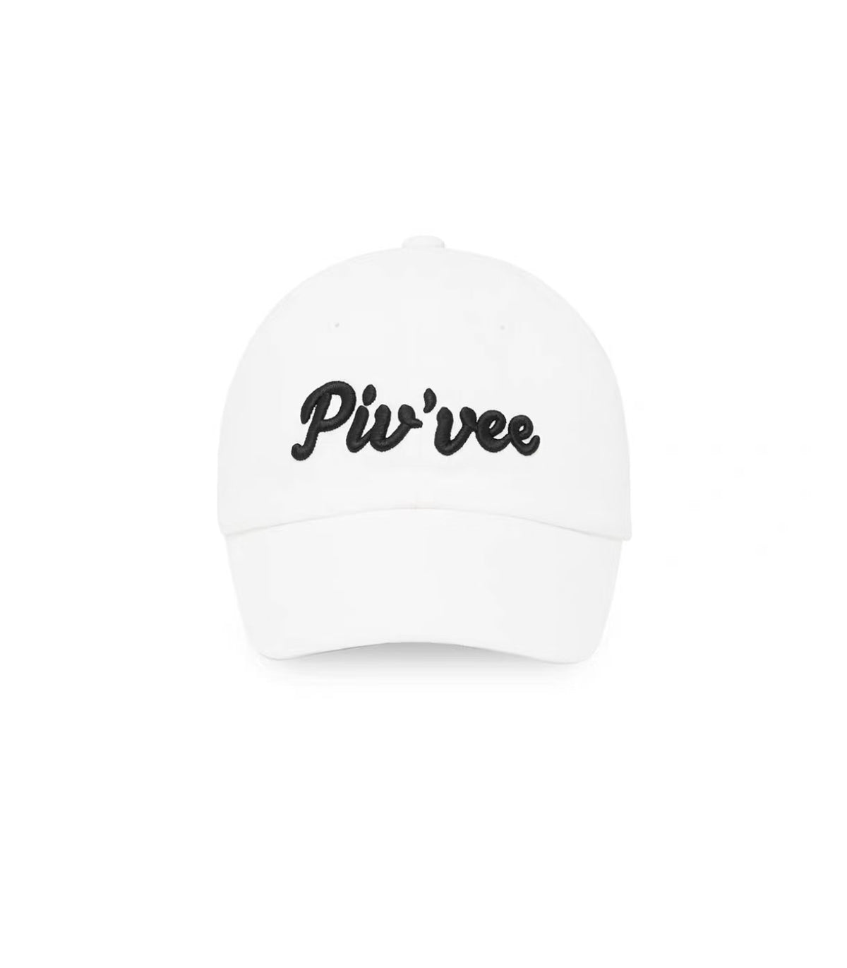 Pivvee 26FW unisex golf baseball cap in White, front view