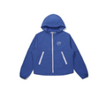 Malbon Women Golf Jacket Detachable Sleeve Hooded Windbreaker Blue front view