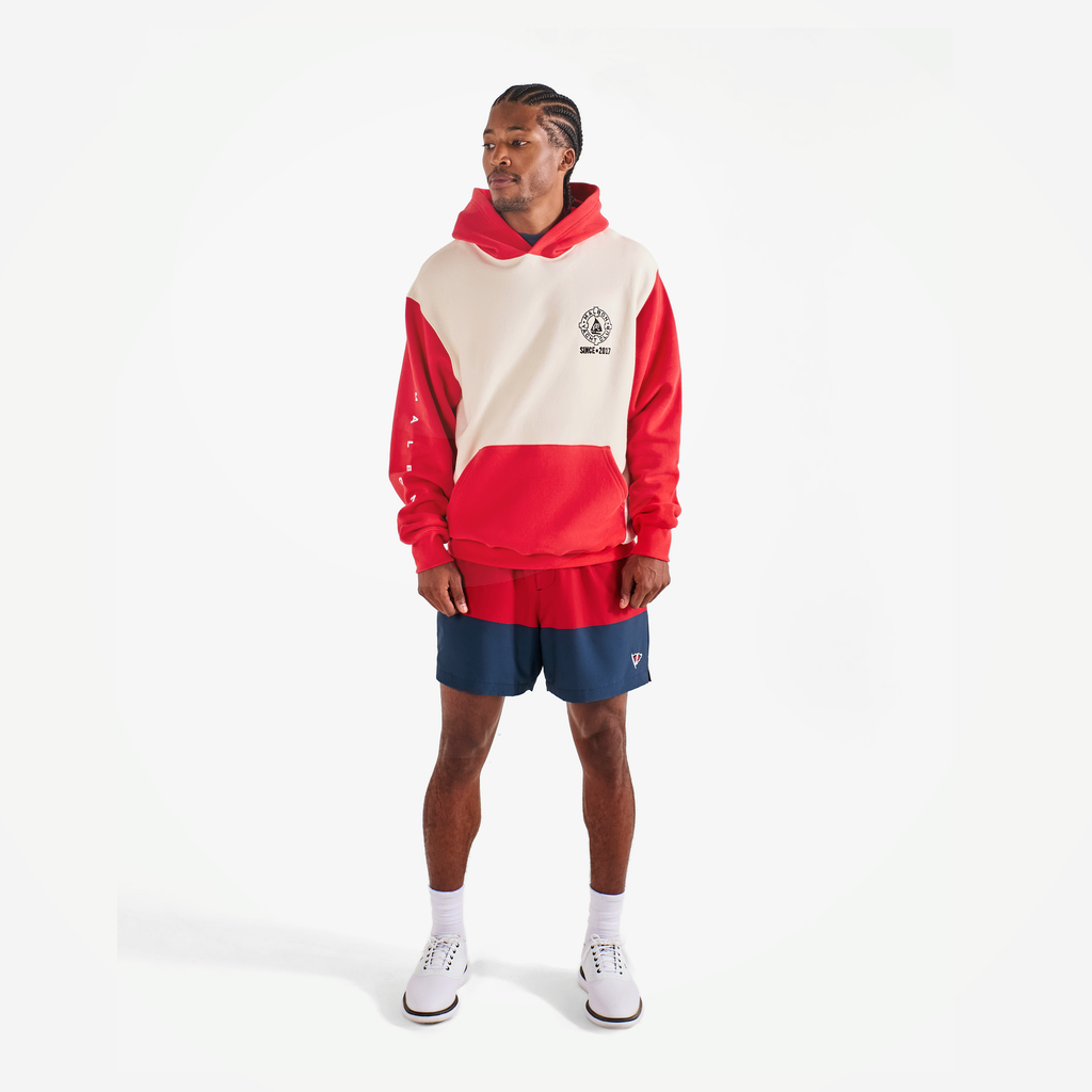 Malbon Malbon Fesque Deck Hand Hoodie red model image 2