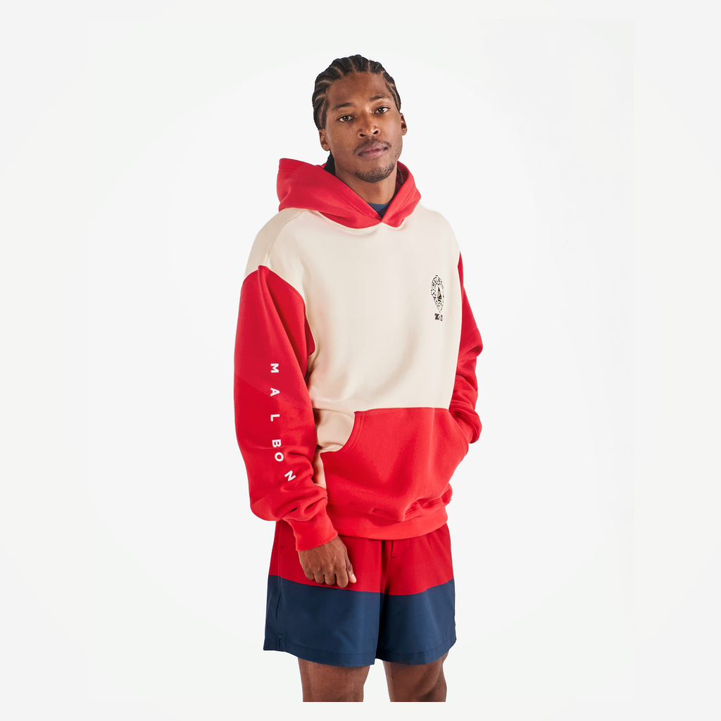 Malbon Malbon Fesque Deck Hand Hoodie red model image 4