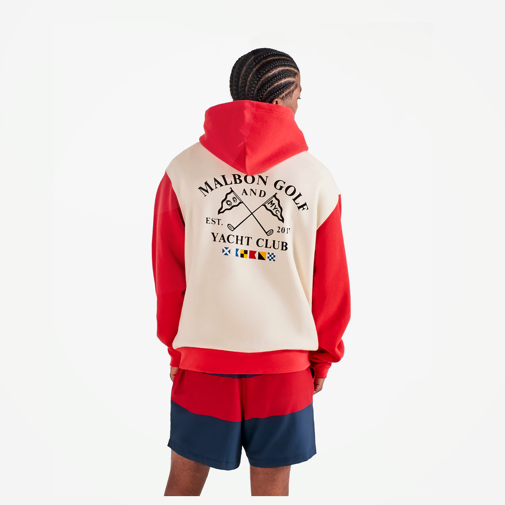 Malbon Malbon Fesque Deck Hand Hoodie red model image 5