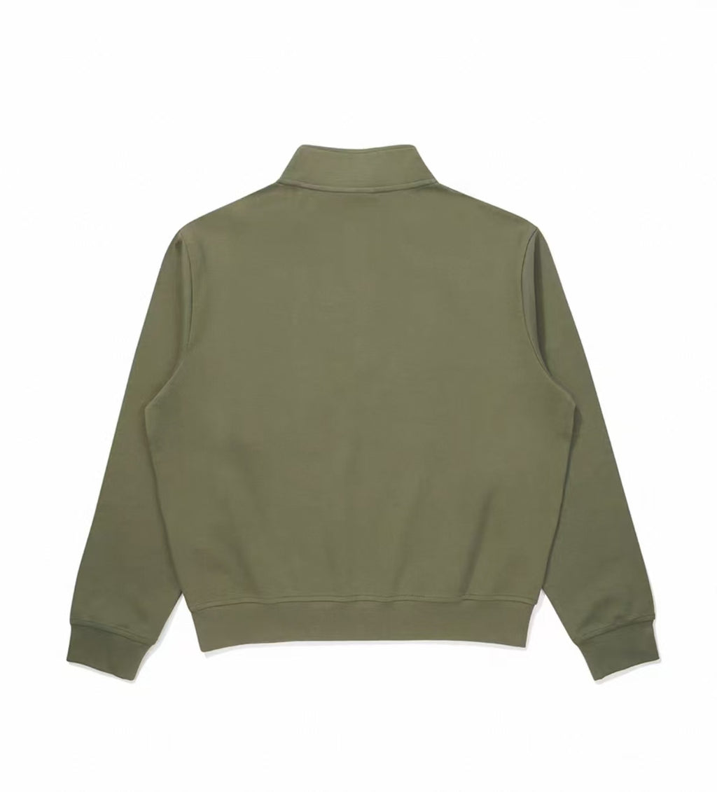 Malbon Cleo Sweatshirt Olive Green golf apparel back view